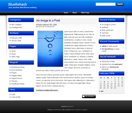 BlueRehash WordPress Theme
